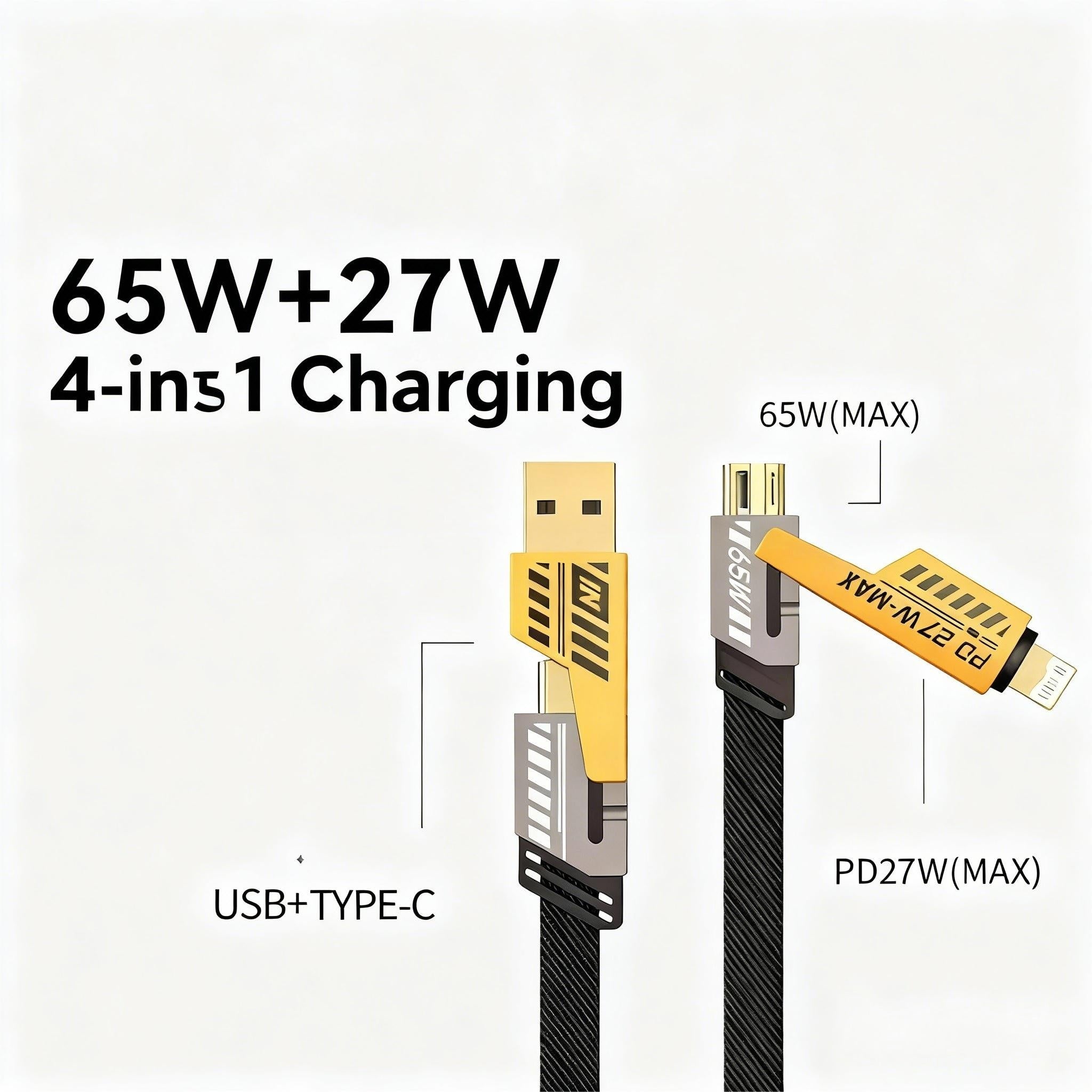 2C1A USB charger with 4-in-1 cable — view 3