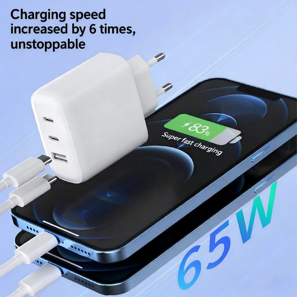 2C1A USB charger with 4-in-1 cable — view 2