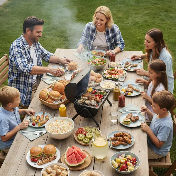 Portable dual-side charcoal tabletop grill — view 8