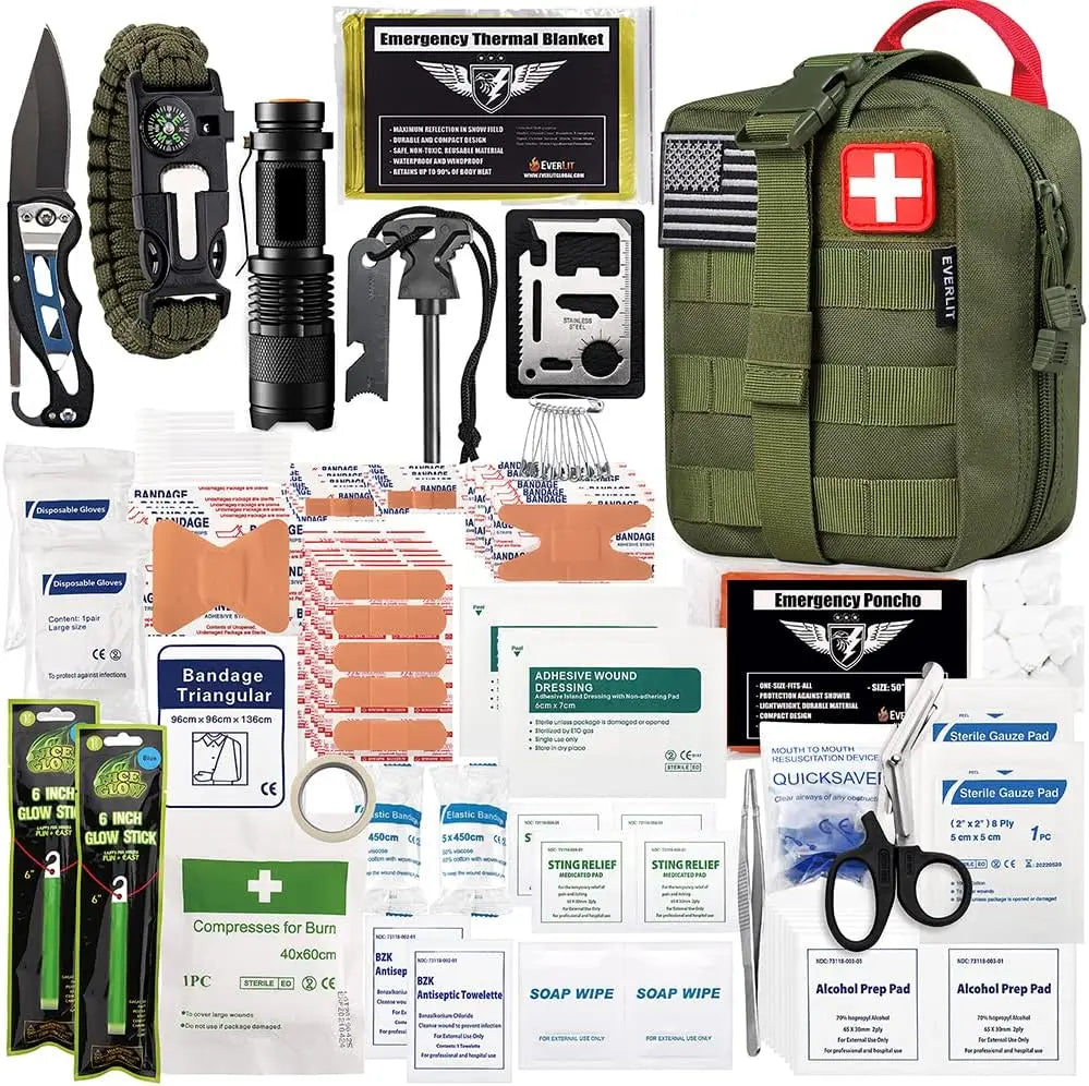 250-piece survival first aid kit with MOLLE pouch — view 6
