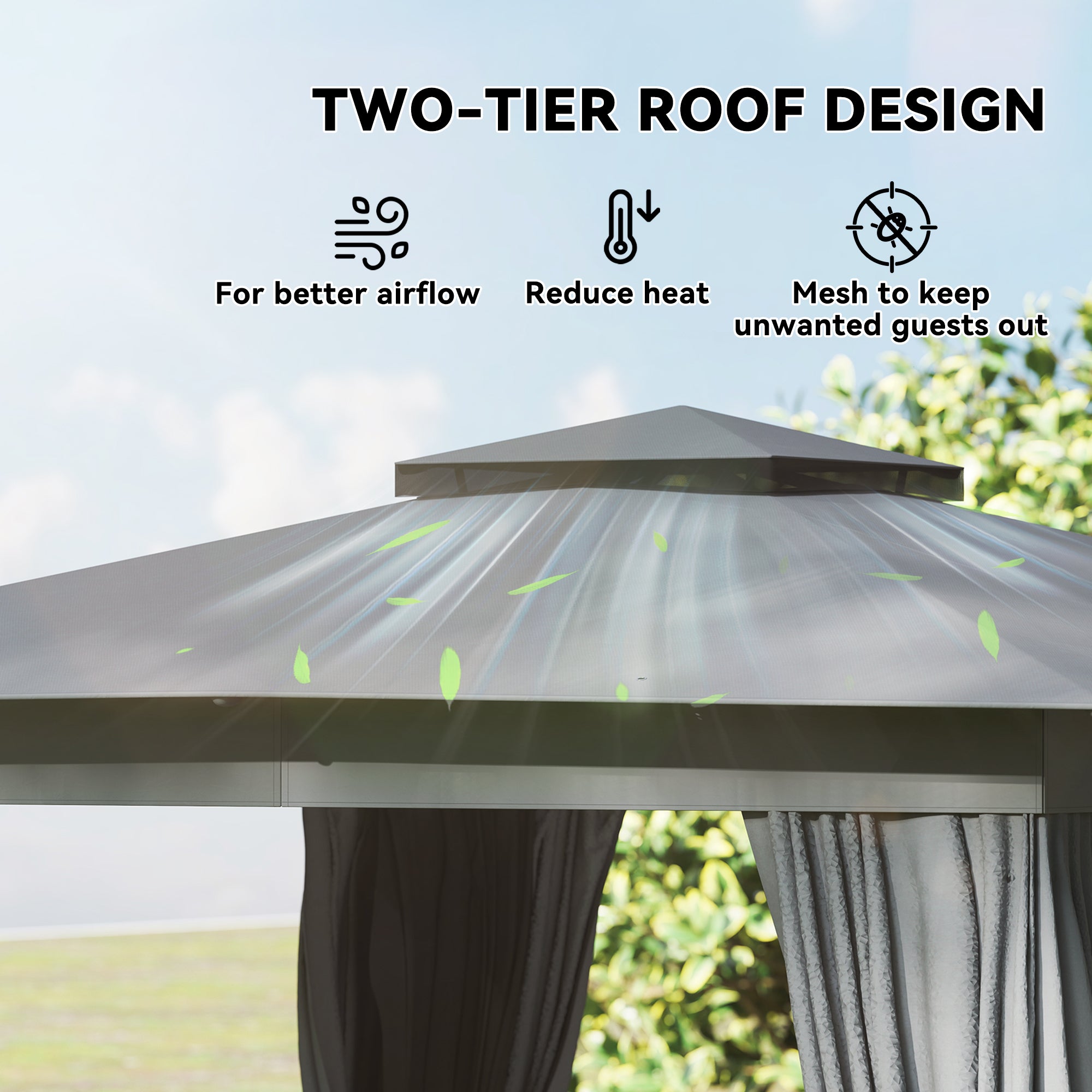Heavy-duty patio gazebo — view 2