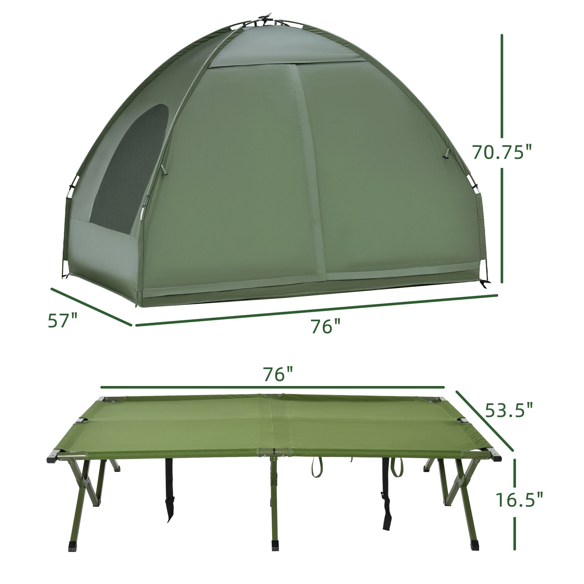 4-in-1 elevated tent cot for two — view 7