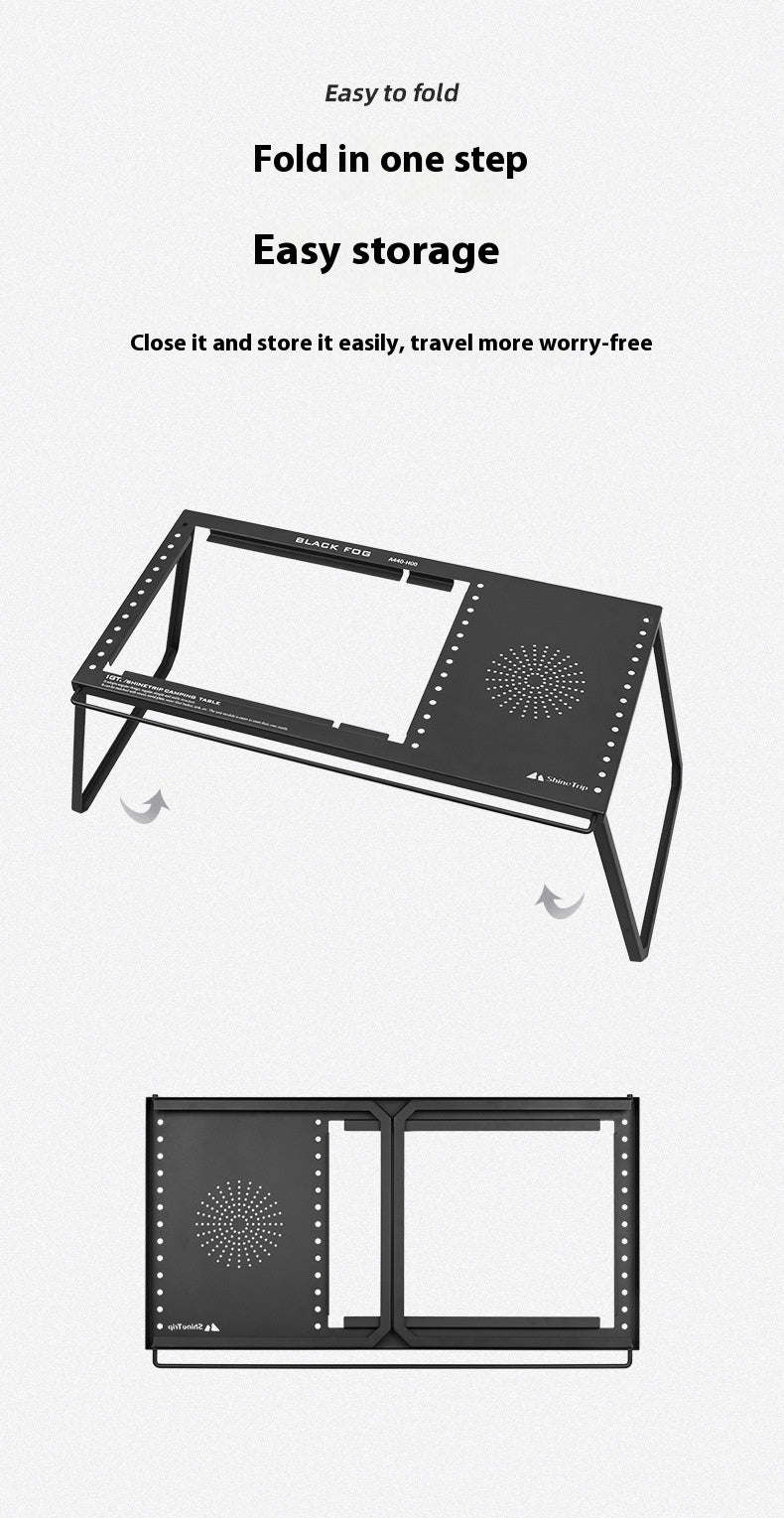 Portable folding camping table — view 3