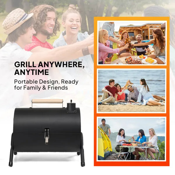 Portable dual-side charcoal tabletop grill — view 6