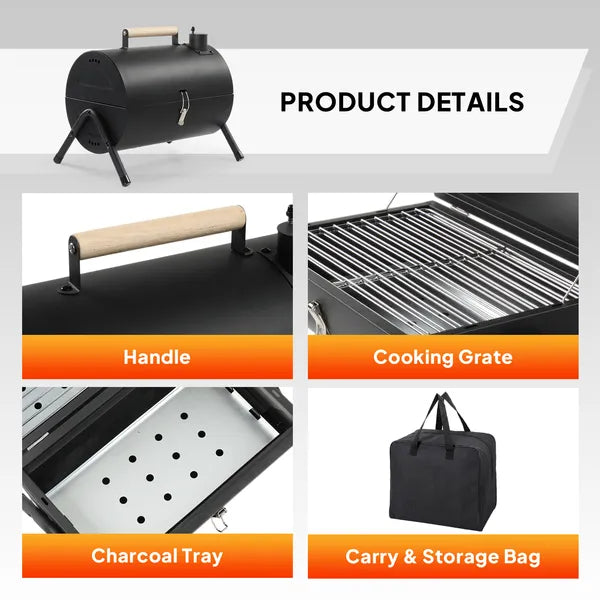 Portable dual-side charcoal tabletop grill — view 5