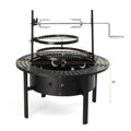 33-inch wood-burning fire pit with swivel grills — view 9