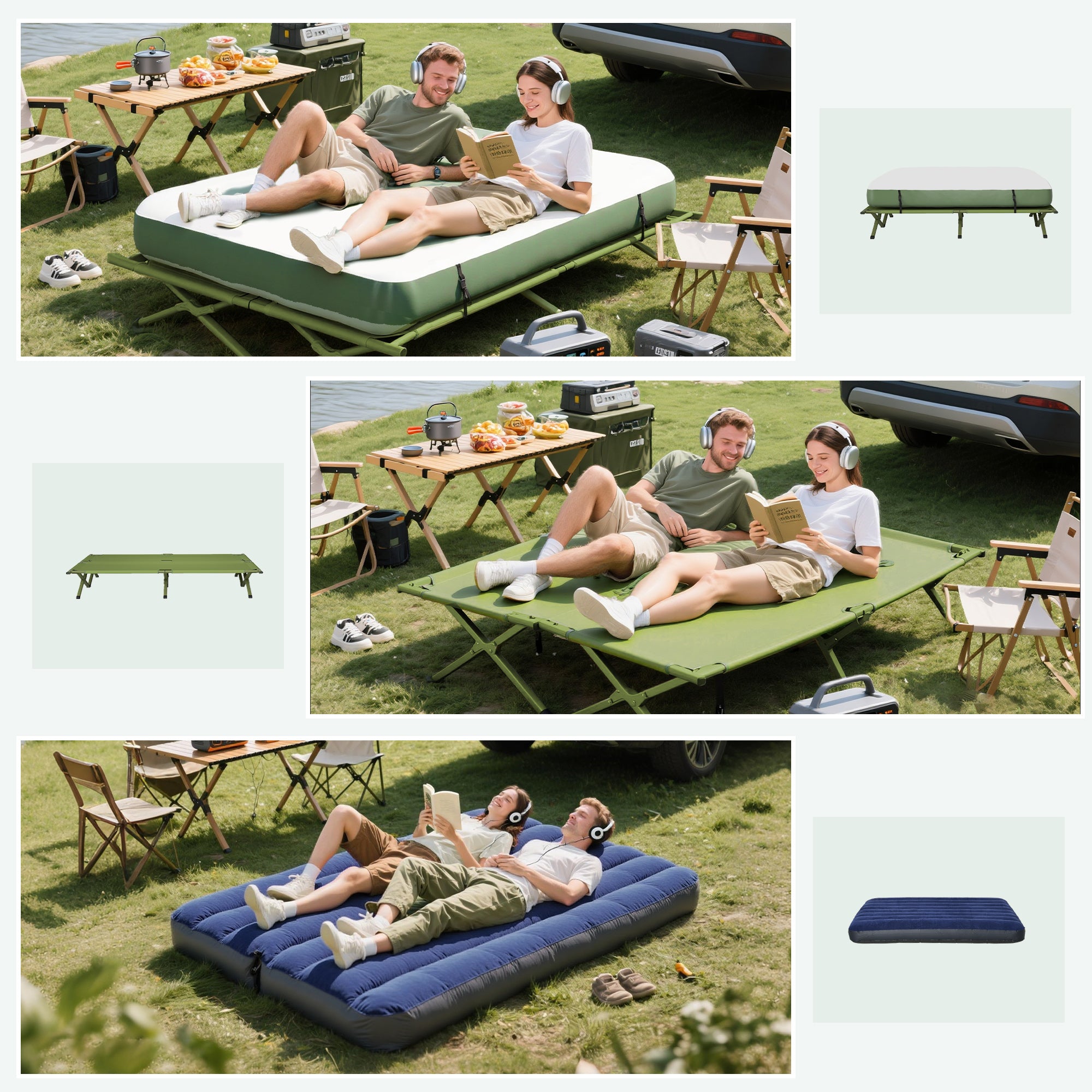 4-in-1 elevated tent cot for two — view 3