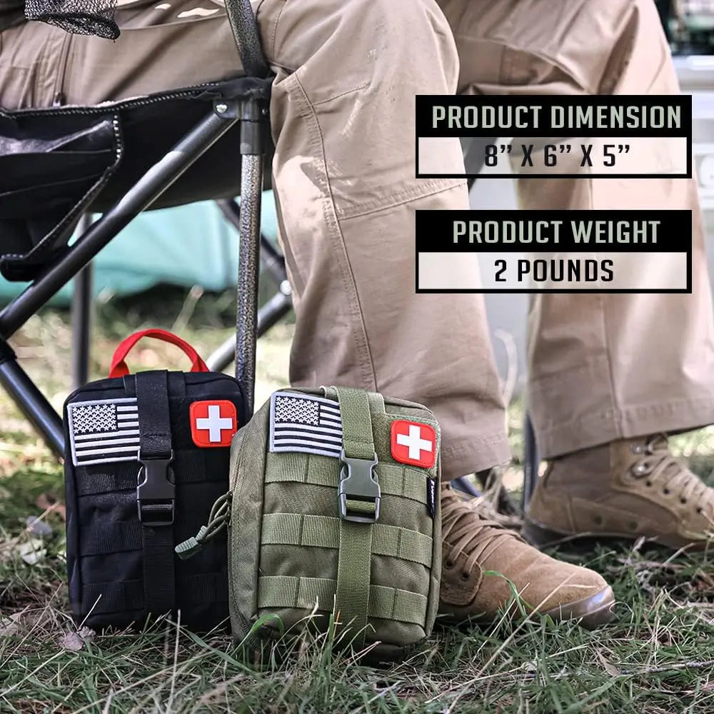 250-piece survival first aid kit with MOLLE pouch — view 3