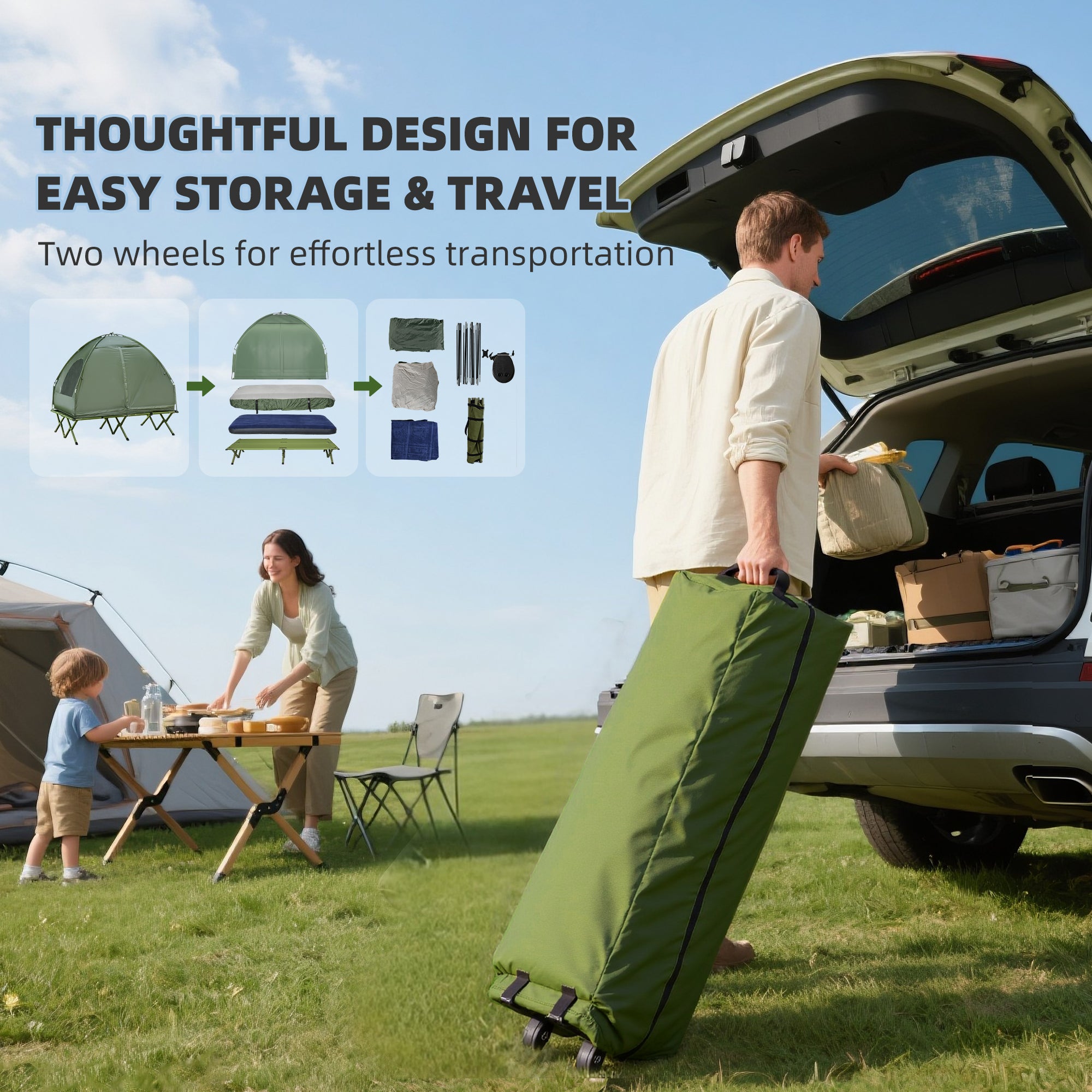 4-in-1 elevated tent cot for two — view 8