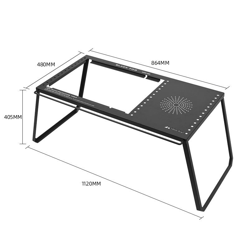 Portable folding camping table — view 2